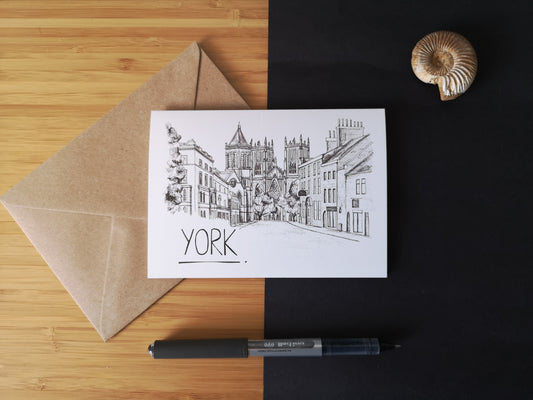 York Skyline Greetings Card