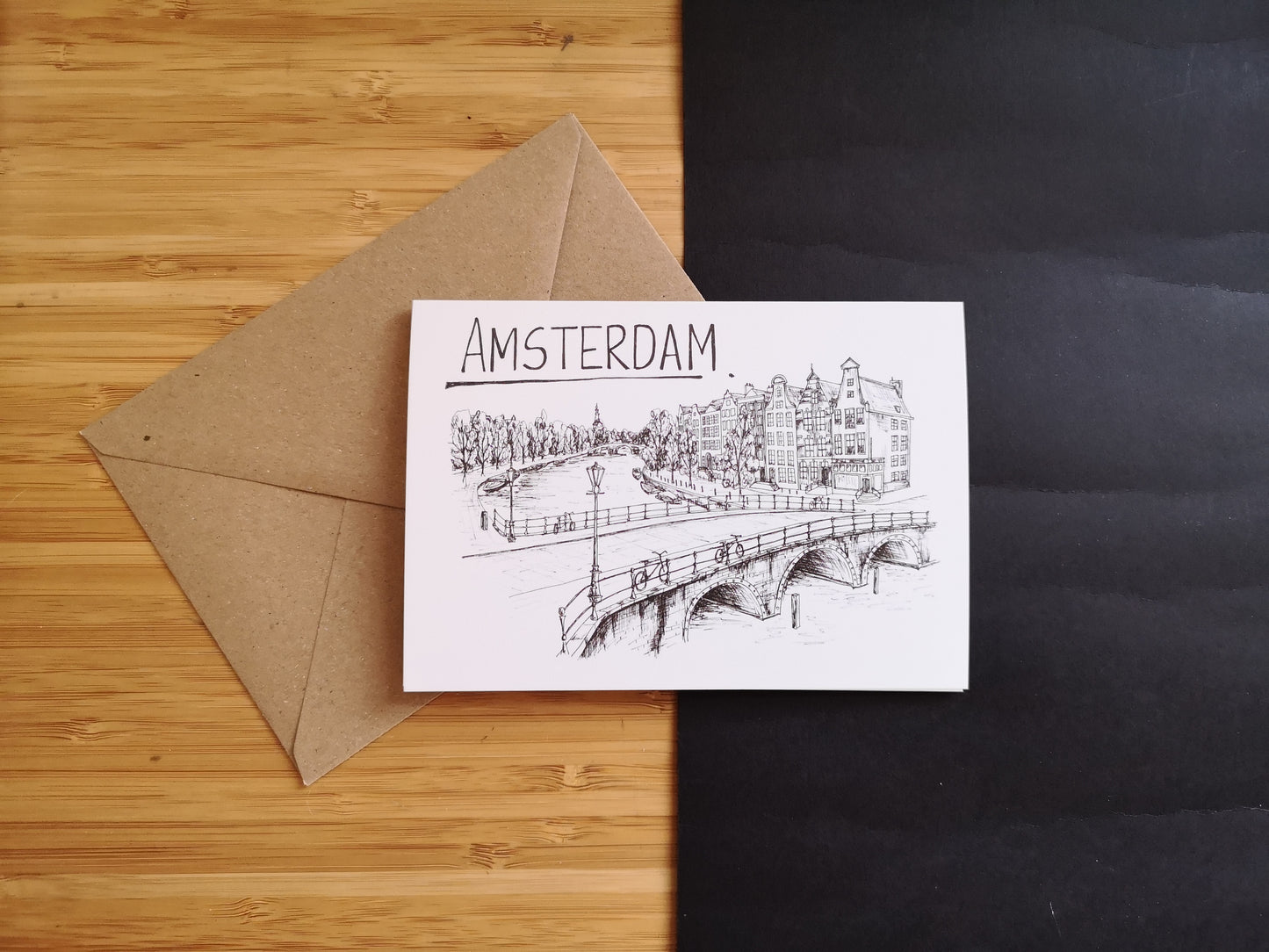 Amsterdam Skyline Greetings Card