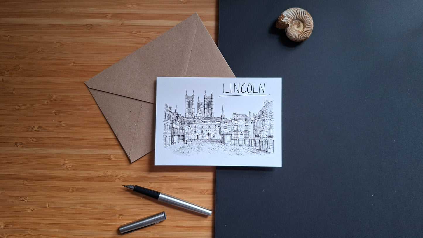 Lincoln Skyline Greetings Card