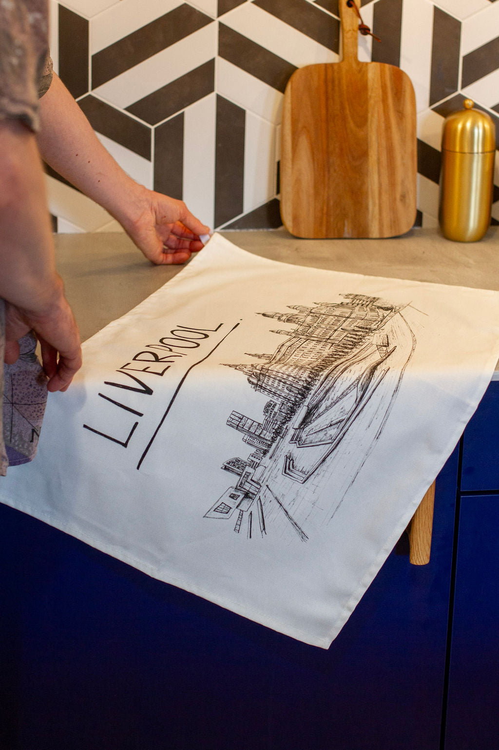 Liverpool Skyline Tea Towel
