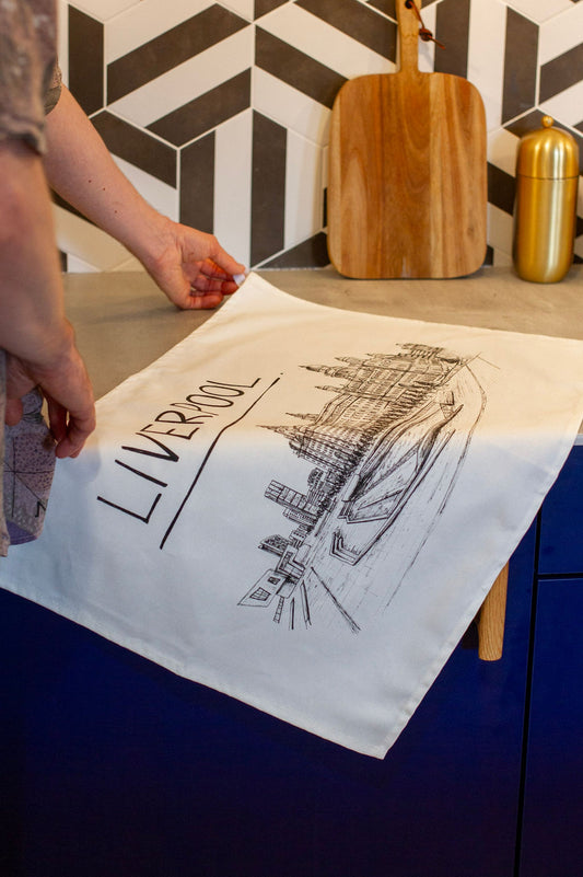 Liverpool Skyline Tea Towel