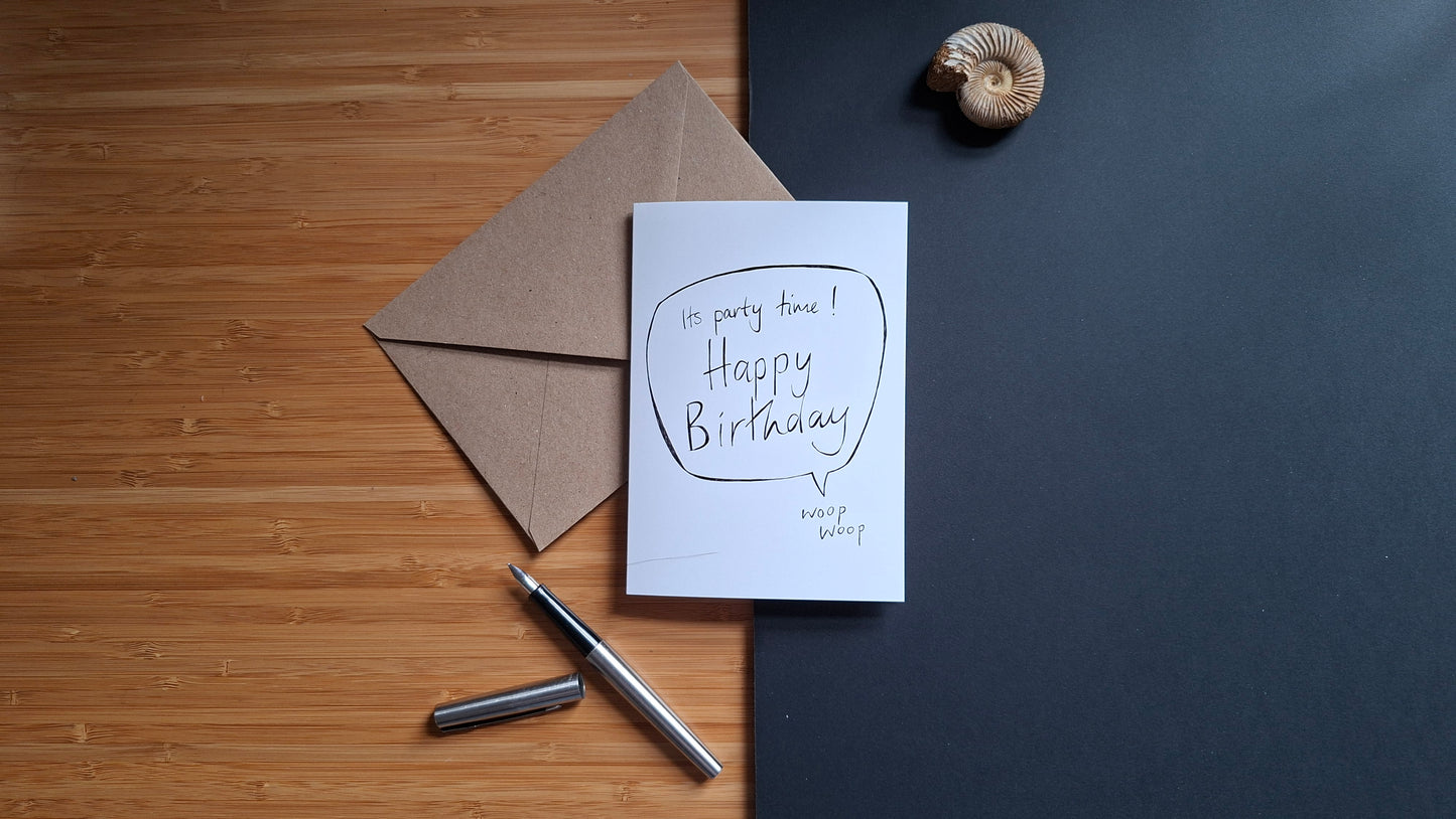 Birthday Card - Its Party Time, Happy Birthday