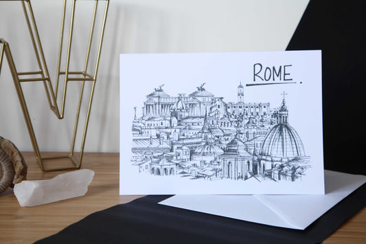 Rome Skyline Greetings Card