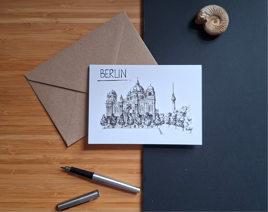 Berlin Skyline Greetings Card