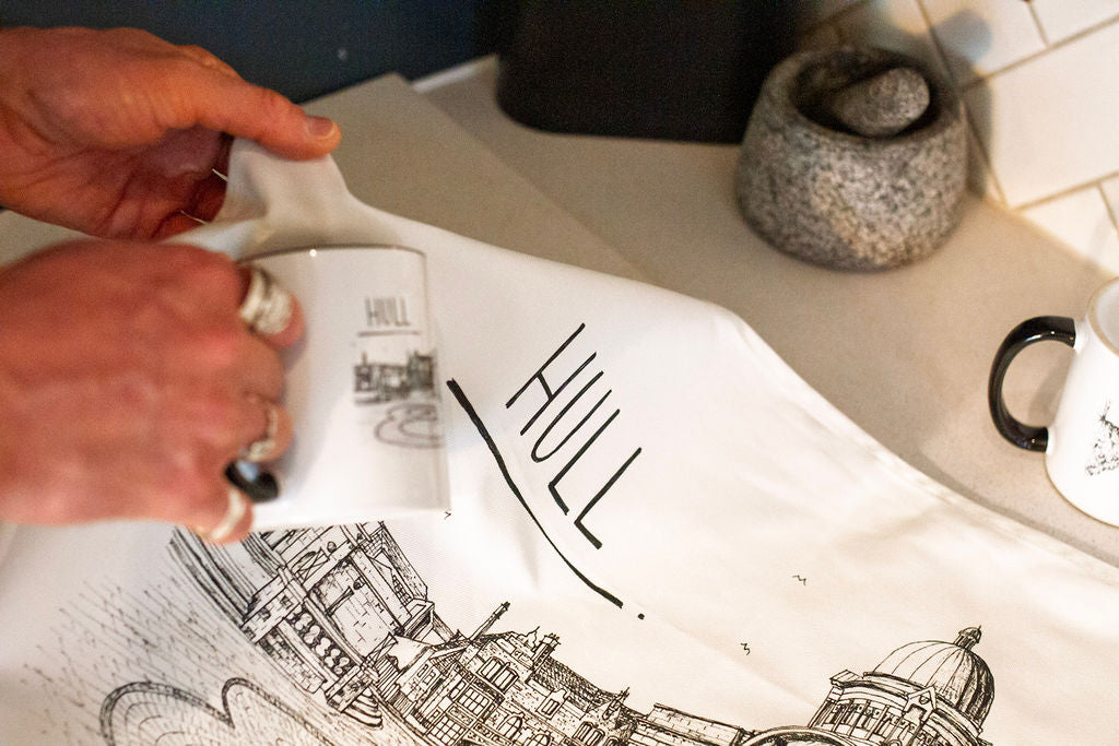 Hull Skyline Tea Towel