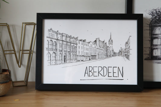 Aberdeen Skyline Art Print