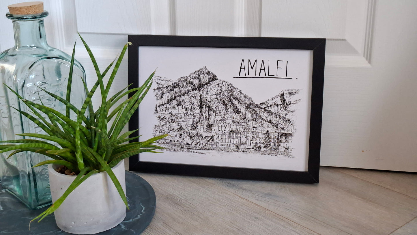 Amalfi Skyline Art Print