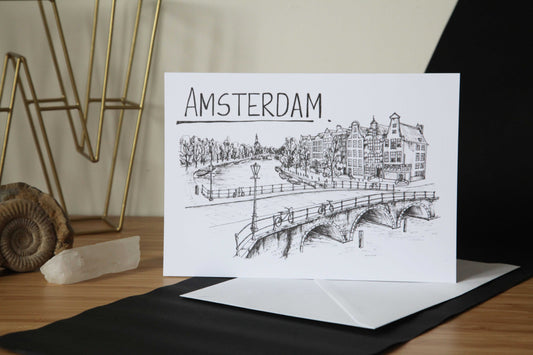 Amsterdam Skyline Greetings Card