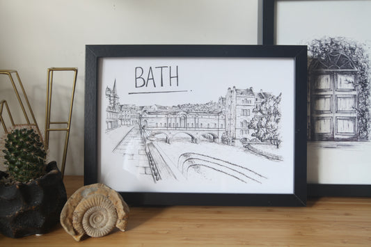 Bath Skyline Art Print
