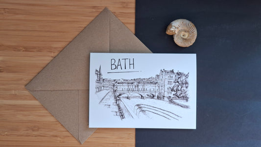 Bath Skyline Greetings Card