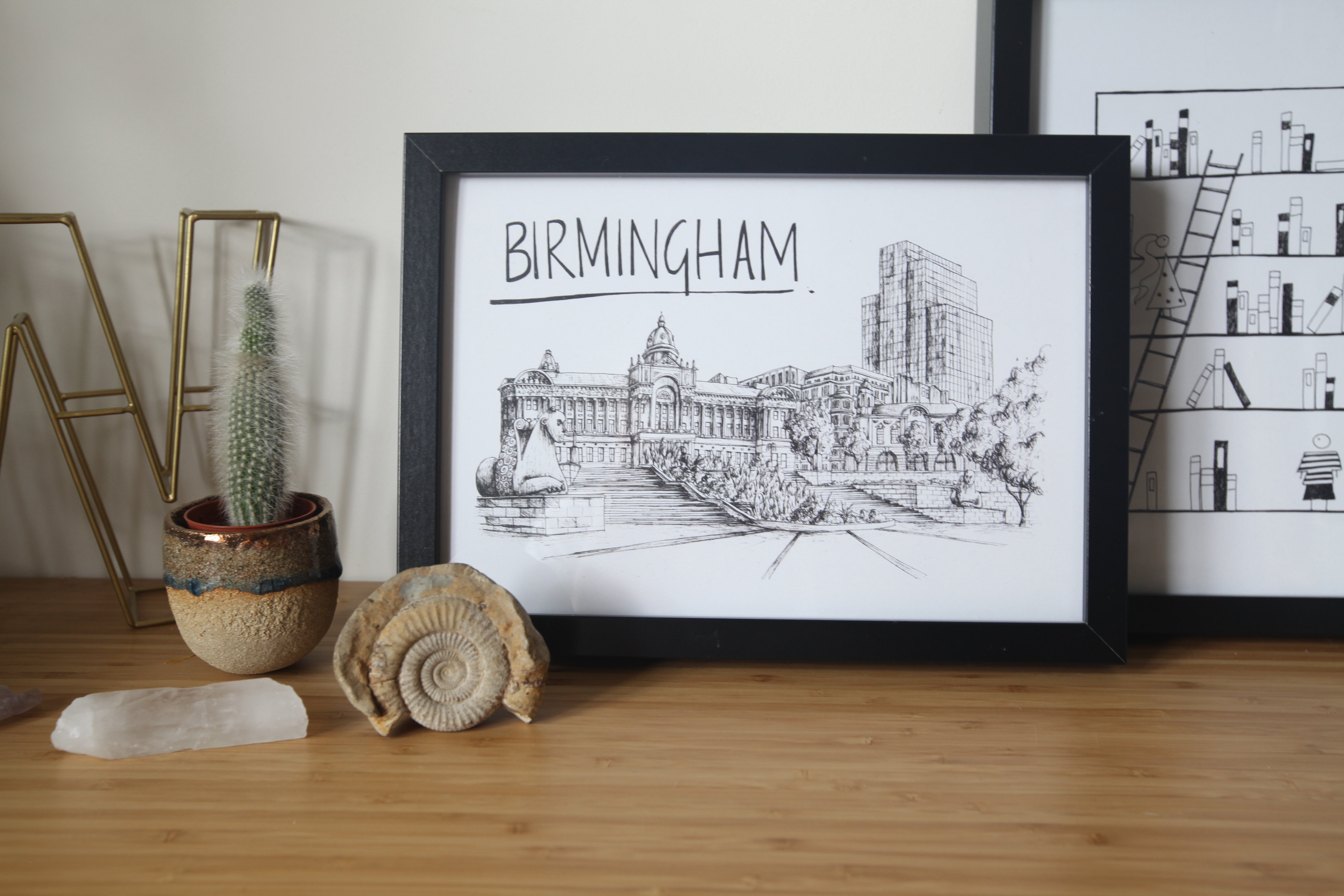 Walster Birmingham Skyline Art Print – Christopher Walster