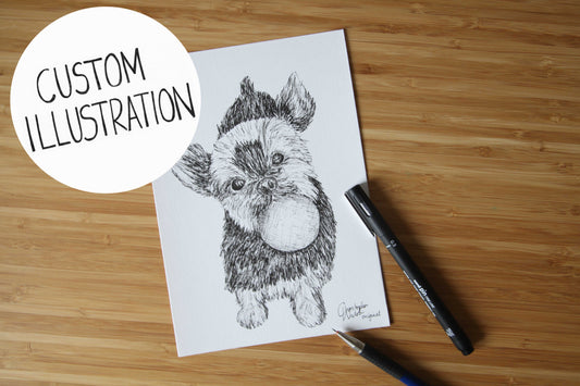 Custom Pet Portrait Illustration