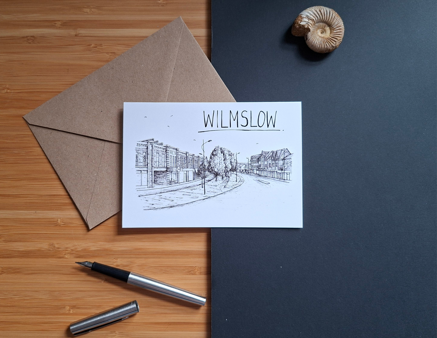 Wilmslow Skyline Greetings Card
