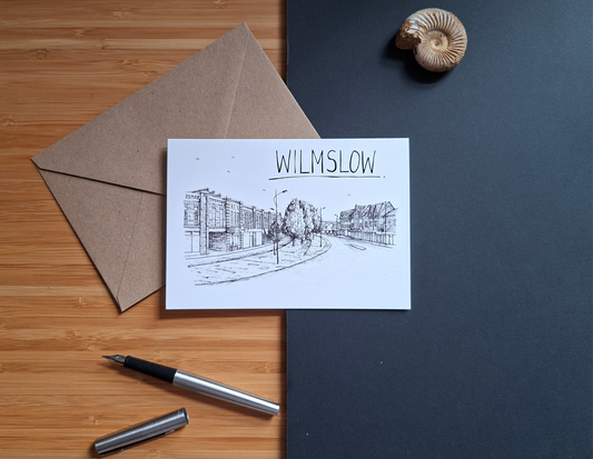 Wilmslow Skyline Greetings Card