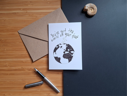 You've Got The World At Your Feet, Woman Inspiration Card