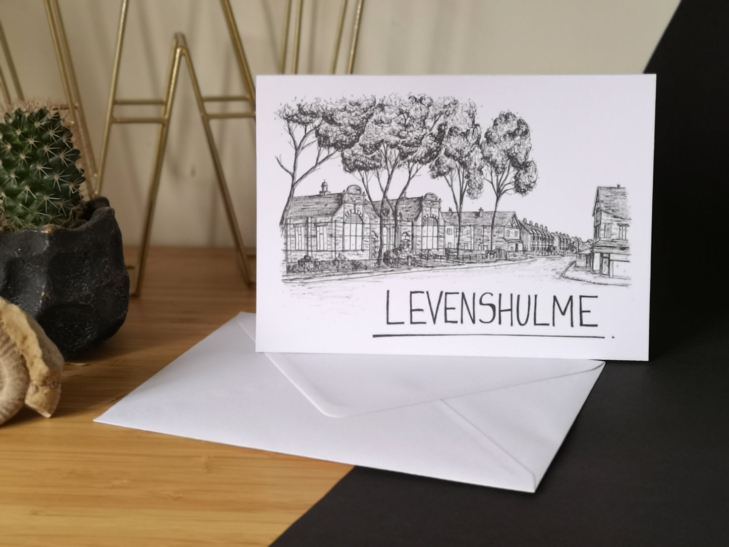 Levenshulme Skyline Greetings Card