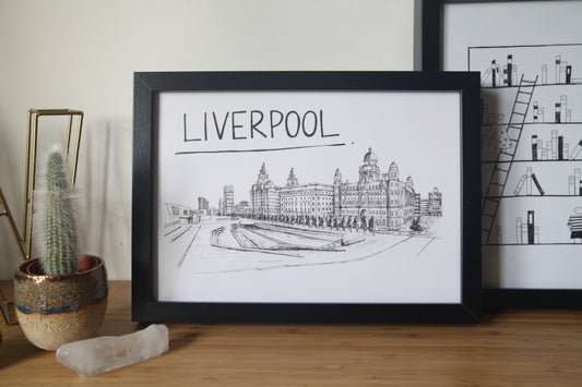 Liverpool Skyline Art Print