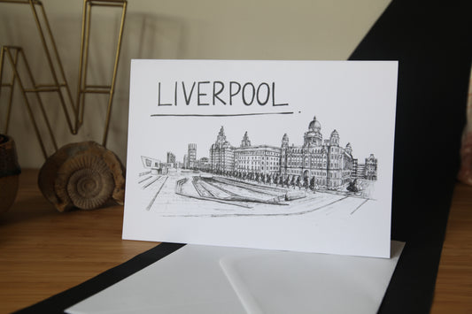 Liverpool Skyline Greetings Card