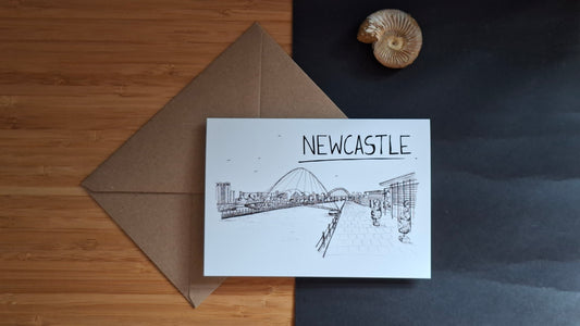 Newcastle Skyline Greetings Card