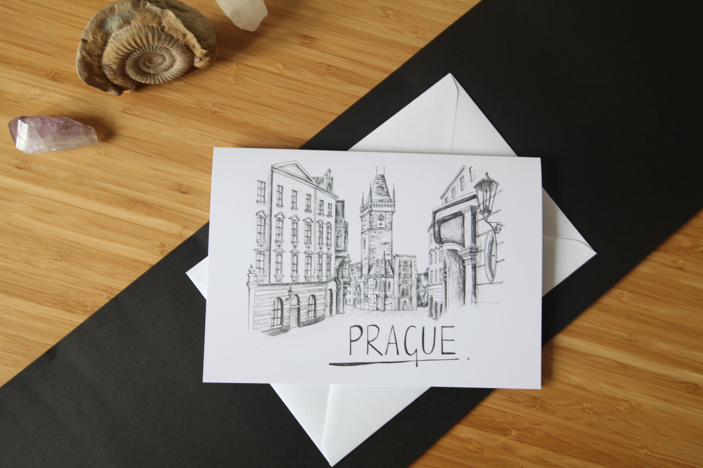 Prague Skyline Greetings Card