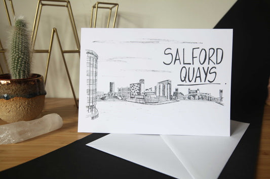 Salford Quays Skyline Greetings Card