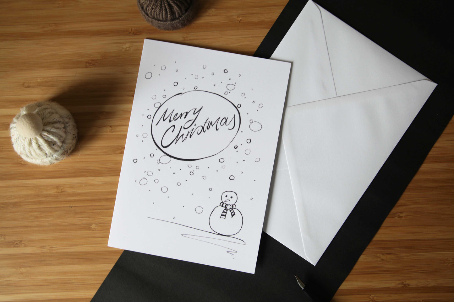Christmas Card - cartoon Snowman