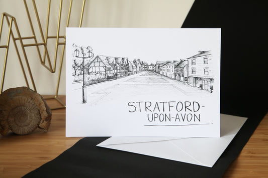 Stratford Upon Avon Skyline Greetings Card