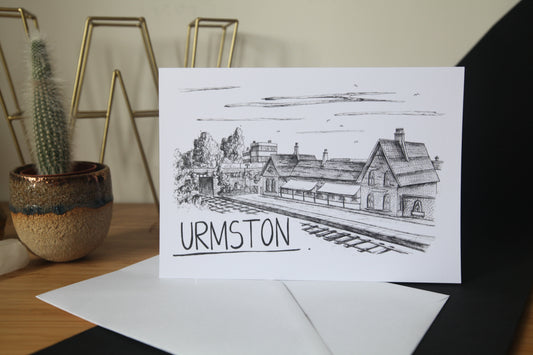 Urmston Skyline Greetings Card