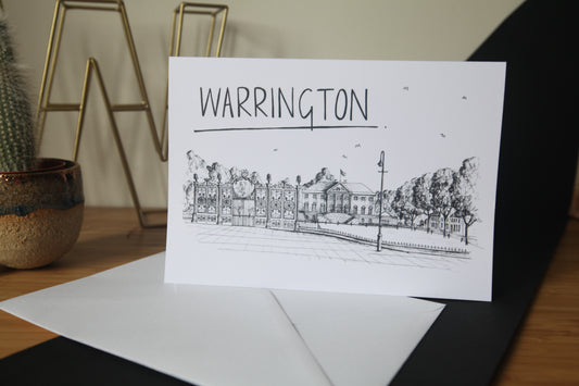 Warrington Skyline Greetings Card
