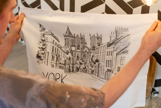 York Skyline Tea Towel