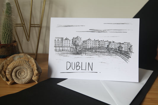 Dublin Skyline Greetings Card