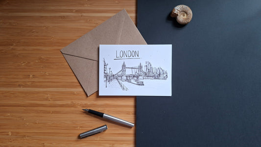 london skyline greetings card