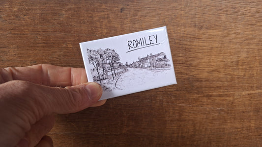 Romiley Skyline Souvenir Magnet