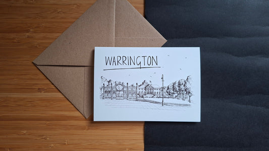 Warrington Skyline Greetings Card